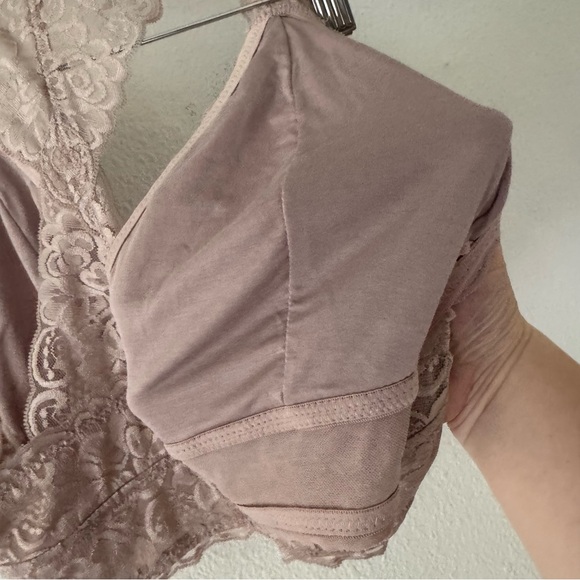 Lace Bralette XL Racerback Floral Feminine Supportive Dainty Layering New - Picture 7 of 11